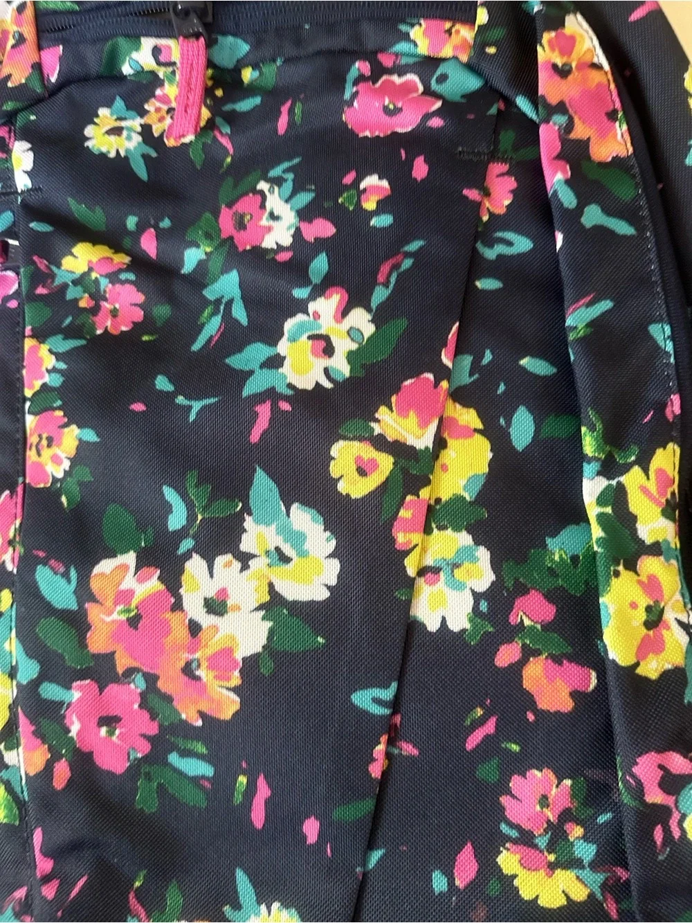 Lands' End Backpack Kids ClassMate Large Backpack Navy Floral NWT